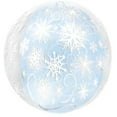 thumbnail image 1 of 16 inch ORBZ - SNOWFLAKES &bull;  Long Lasting Orbz Spherical Balloon &bull; Party Supplies Decorations, 1 of 1