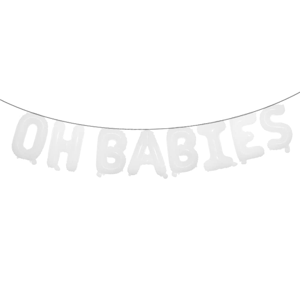 16 inch Oh Babies Balloons Twins New Born Baby Shower Banner Party
