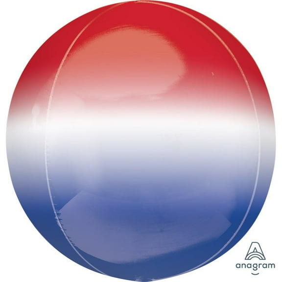 16 inch Orbz Red, White & Blue Foil Mylar Balloon - Party Supplies Decorations