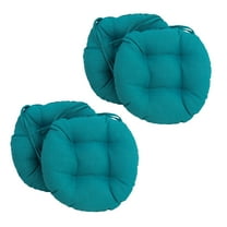 Blazing Needles 16-inch Spun Polyester Patterned Outdoor Square Tufted Chair Cushion