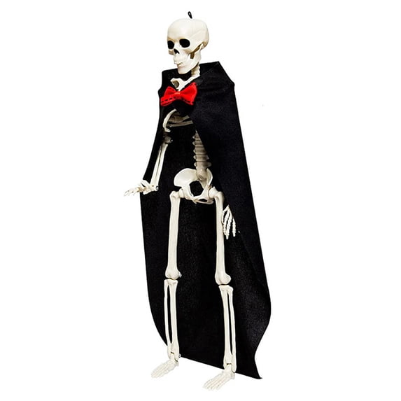 16 inch Posable Life Size Human Adult Skeletons Plastic Human Bones with Movable Joints for Halloween Decoration