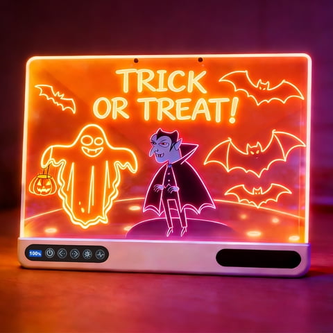 DIDUBUY Rechargeable LED Drawing Board for Kids, 16 inch 10-Color Light up Doodle Pad, 1500mAh Battery, Holiday Birthday Gift for Children 3+
