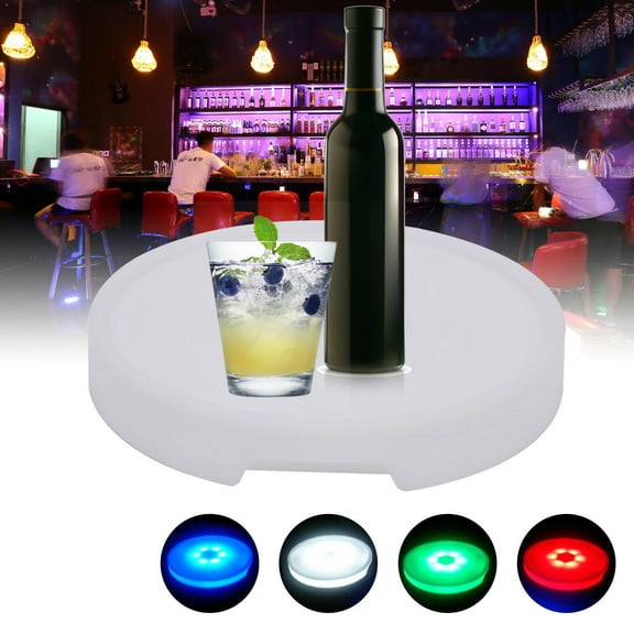 16 inch Round Bar Tray Changing Color Wine Bottle Tray