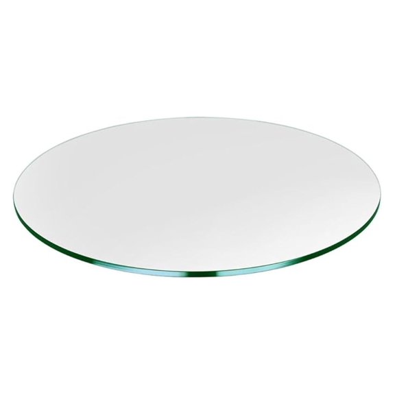 16 inch Round Glass Table Top - Tempered - 3/8" Thick Glass Surface, Safe Flat Polished, Multipurpose for Dining Table, Patio, Coffee and End Table