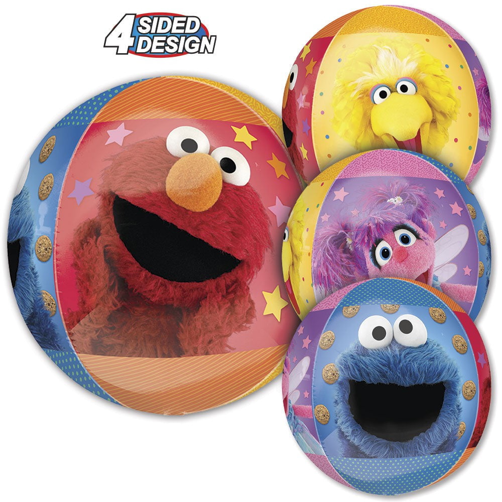 16 inch Sesame Street Fun Orbz Anagram Foil Mylar Balloon - Party Supplies Decorations