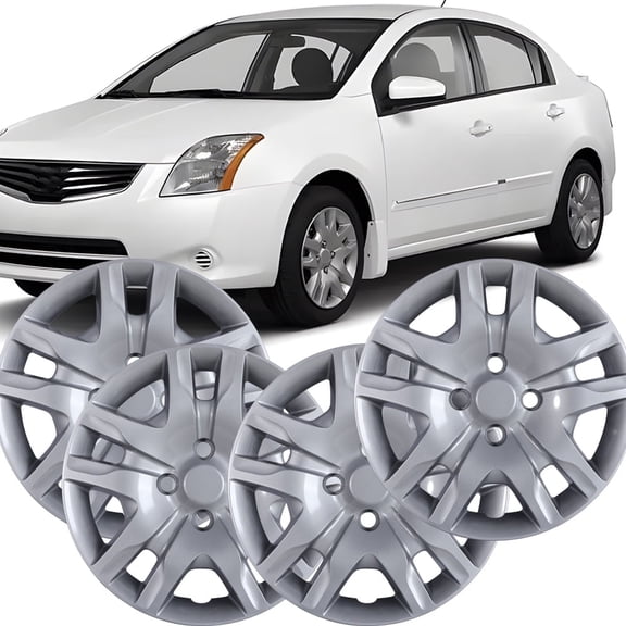16 inch Set of 4 Hubcaps Wheel Rim Covers 2007 2008 2009 2010 2011 2012 Nissan Sentra,Bolt on Installation,Lacquer