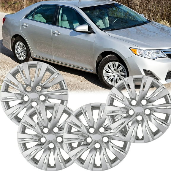 16 inch Set of 4 Wheel Covers Hubcaps Fits for 2012 2013 2014 Toyota Camry,Wheel Rim Covers for Toyota Camry Hybrid 2012 2013 2014,Chrome