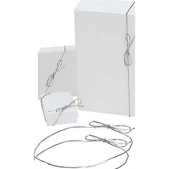 16 inch Silver Elastic Stretch Loops - Pack of 250- Silver Elastic Ribbon Elastic Cord Pre-Tied Elastic Bows - Universal Multi-Use Stretchy Decorative Accessories for Crafts Gifts and Decorations