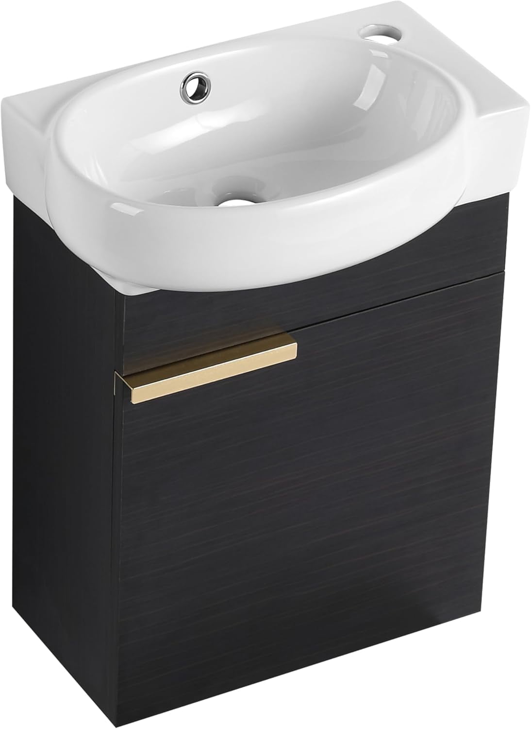16 inch Small Bathroom Vanity with Sink, Modern Wall Mounted Bathroom ...