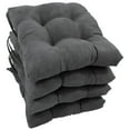 thumbnail image 1 of 16-inch Solid Micro Suede Square Tufted Chair Cushions (Set of 4), 1 of 2