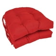 thumbnail image 1 of 16-inch Solid Twill U-shaped Tufted Chair Cushions (Set of 2), 1 of 5