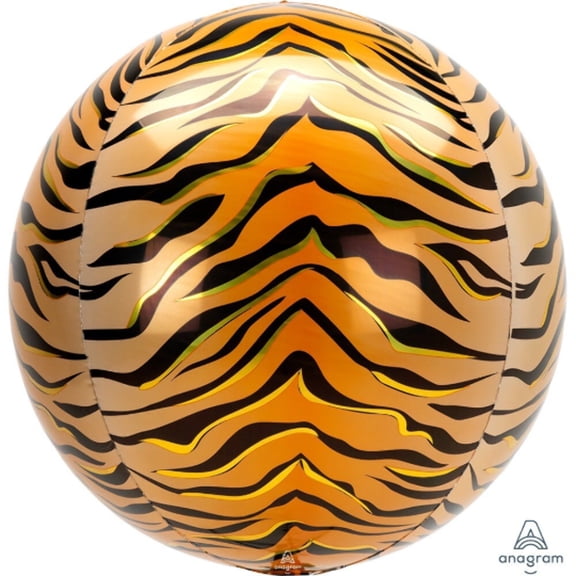 16 inch TIGER PRINT ORBZ   Long Lasting Orbz Spherical Balloon  Party Supplies Decorations