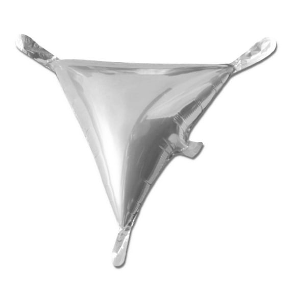 16 inch Triangle Veneers Silver Foil Mylar Balloon - Party Supplies Decorations