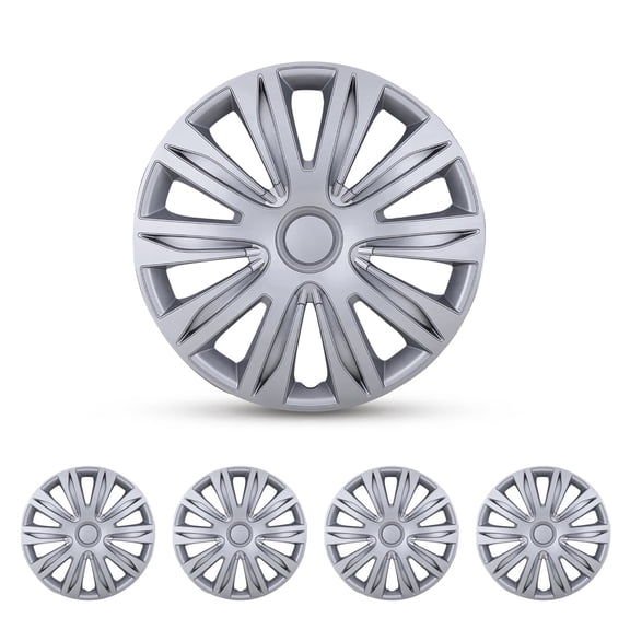 16 inch Universal Hubcaps for Car Truck SUV, ABS+PC Wheel Rims Cover, Snap-On Lacquer(Set of 4)