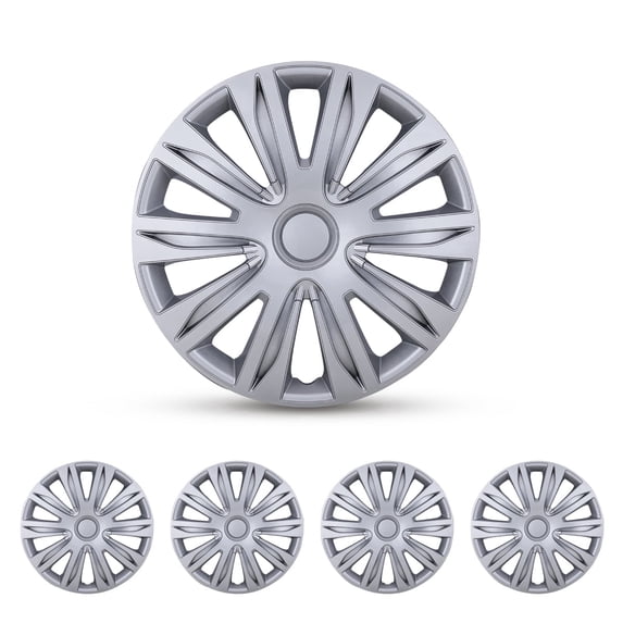 16 inch Universal Hubcaps for Car Truck SUV, ABS+PC Wheel Rims Cover, Snap-On Lacquer(Set of 4)