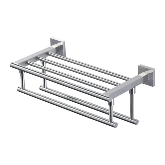 16 inch Wowow Stainless Steels Single Towel Holders Wall Mounted Towel Rack in Brurshed Nickel