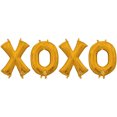 thumbnail image 1 of 16 inch Xoxo - Letters Kit (Air-Fill Only) Foil Mylar Balloon - Gold - Party Supplies Decorations, 1 of 1