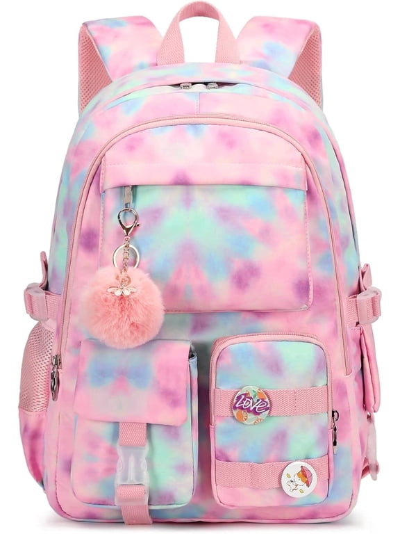 Laptop Backpacks 16 Inch School Bag College Backpack Anti Theft Travel Casual Daypack Bags Bookbags Large Colorfull Carry on Back Pack for Teens Women Students(dye Pink)