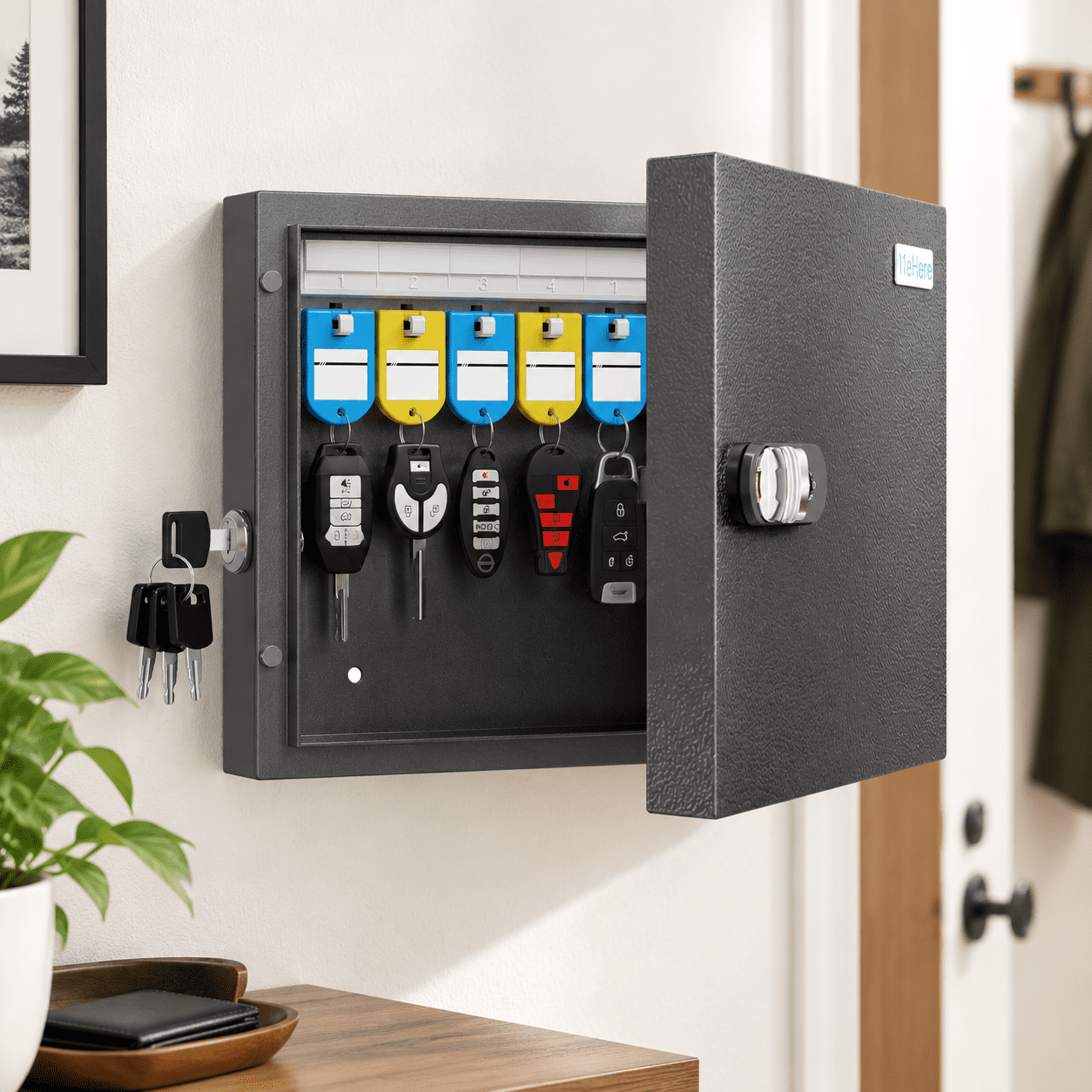 Key Lock Box Labels 16-key Key Lock Box Steel Holder Cabinet Withbination - Walmart.com