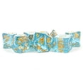 thumbnail image 1 of 16 mm Clear Specialty Resin Dice with Gold Foil & Gold Numbers - Set of 7, 1 of 1
