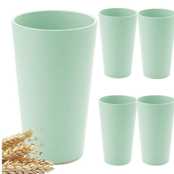 16 ounce Unbreakable Plastic Cup Drinking Cups | Whea-t Straw Cereal Cups,Reusable, Mouthwash Cup Household Brushing Cup Milk Cup Dishwasher and Freezer Safe