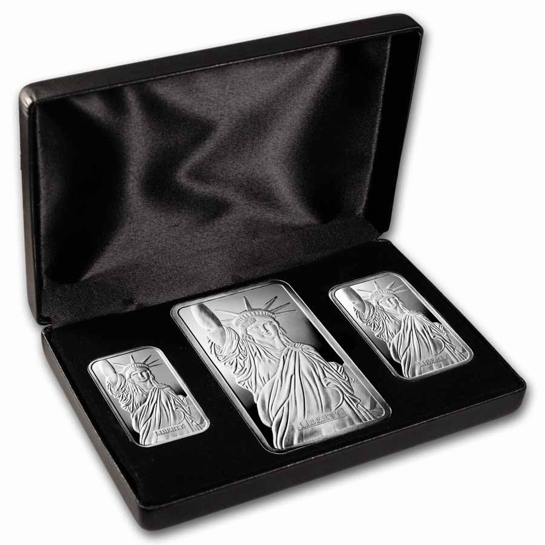 16 oz (1, 5 & 10) Silver Bar Set - Revived Engelhard Liberty Bars