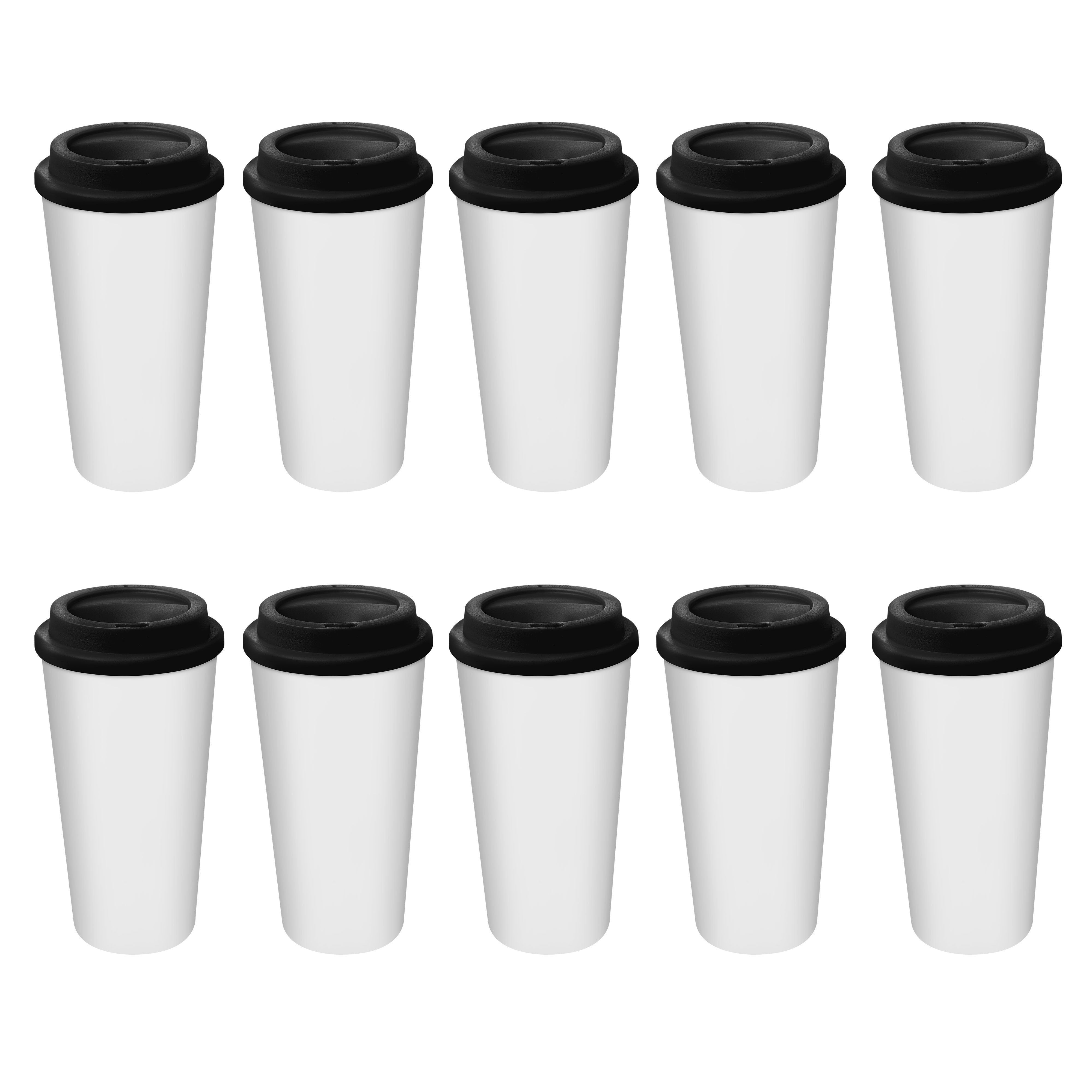 16 oz. 2GoCup Plastic Tumblers - 10 pack - Black - Walmart.com