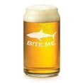 thumbnail image 1 of 16 oz Beer Can Glass Bite Me Shark Funny, 1 of 1