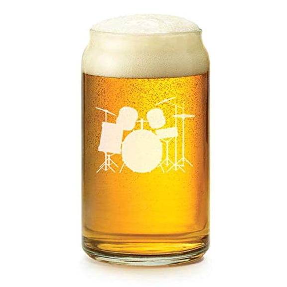 16 oz Beer Can Glass Drum Set