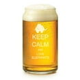 thumbnail image 1 of 16 oz Beer Can Glass Keep Calm And Love Elephants, 1 of 1
