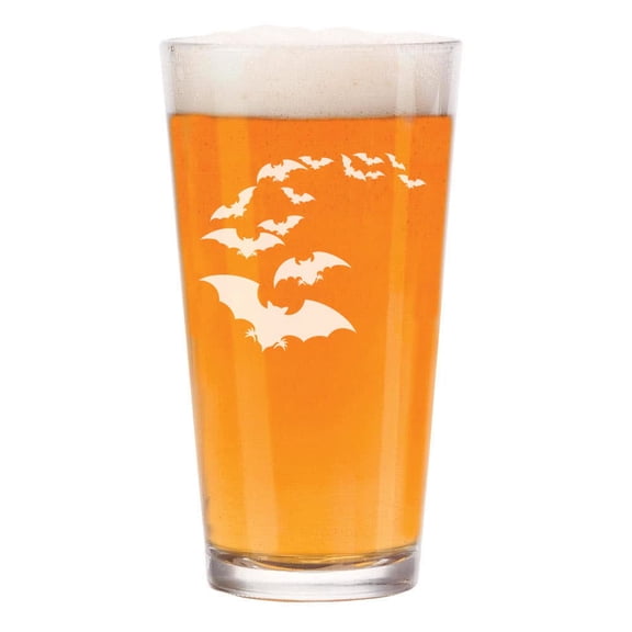 16 oz Beer Pint Glass Bat Colony