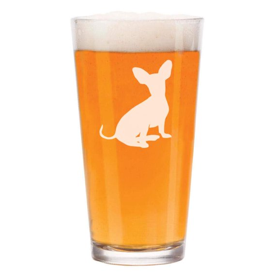 16 oz Beer Pint Glass Chiweenie