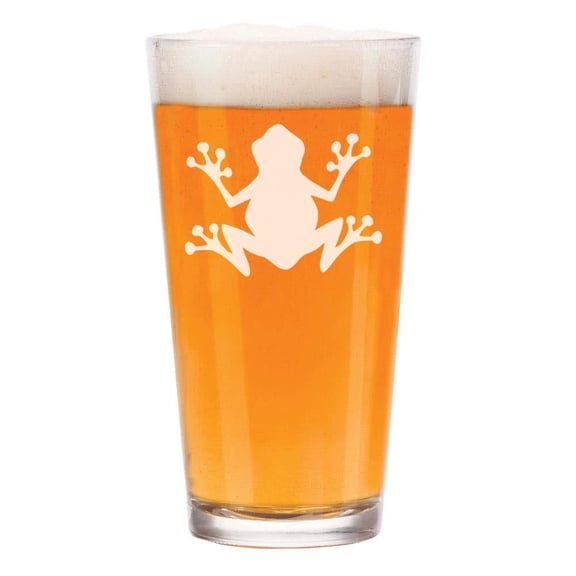 16 oz Beer Pint Glass Frog