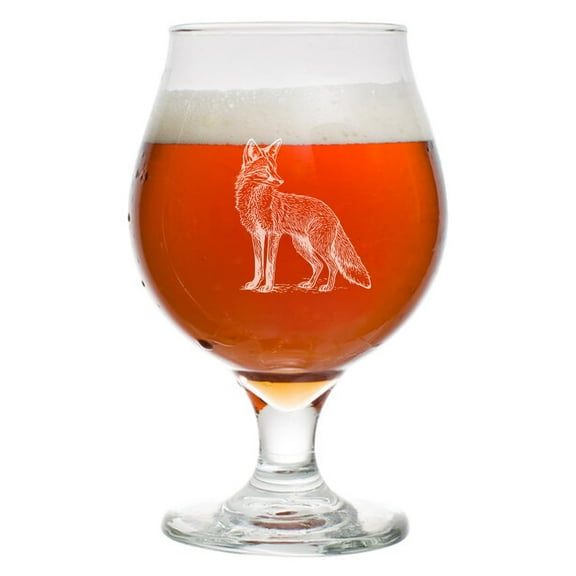 16 oz Belgian Beer Tulip Glass Stemmed Beer Glass Fox