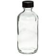 thumbnail image 1 of 16 oz Boston Round Glass Bottle CLEAR - w/ Poly Seal Cone Cap - pack of 8, 1 of 1