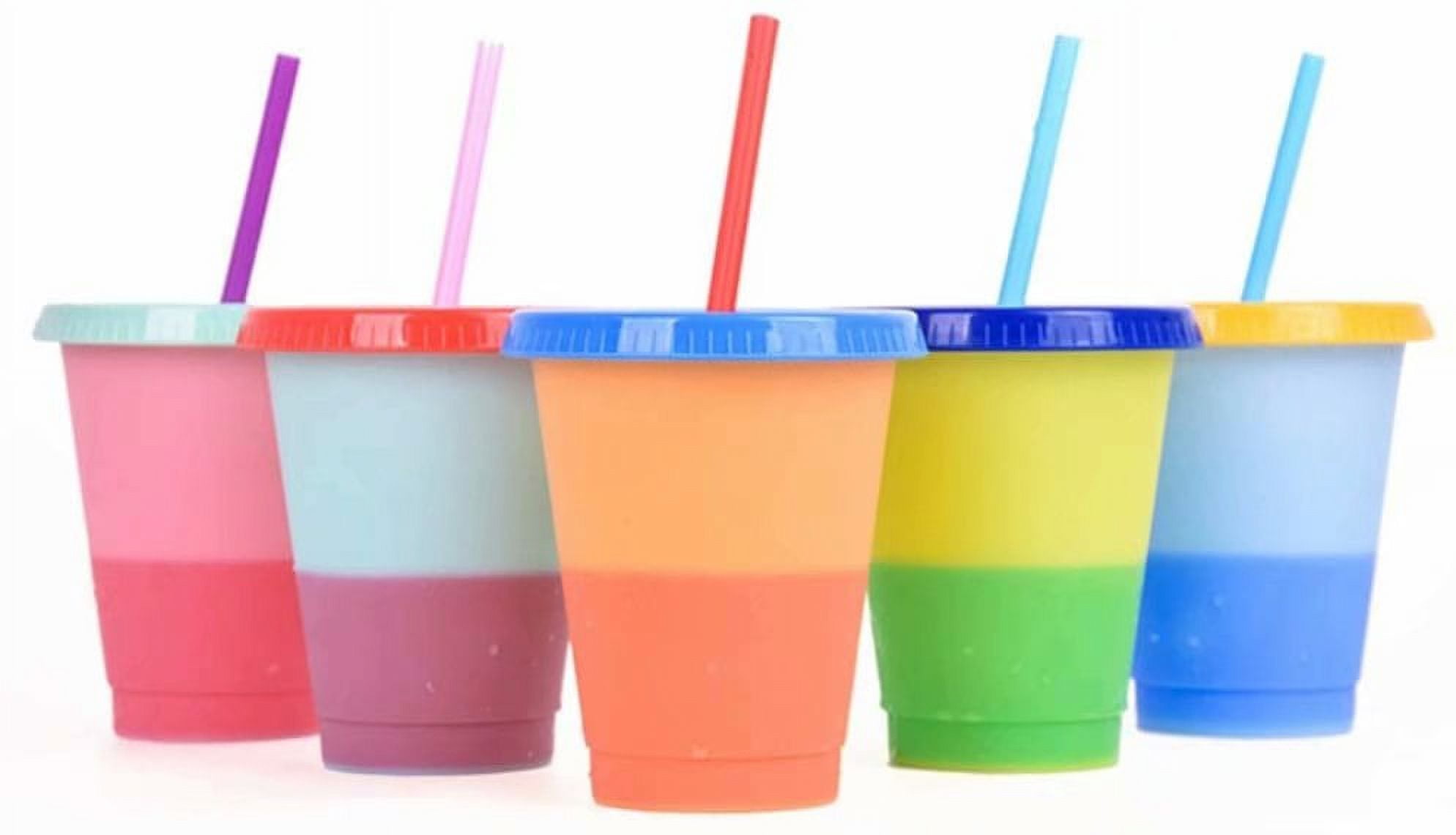 16 oz Color changing cup,5 colors of plastic cups Reusable plastic cup