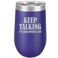 thumbnail image 1 of 16 oz Double Wall Vacuum Insulated Stainless Steel Stemless Wine Tumbler Glass Coffee Travel Mug With Lid Keep Talking I'm Diagnosing You Nurse Doctor (Purple), 1 of 1