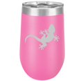 thumbnail image 1 of 16 oz Double Wall Vacuum Insulated Stainless Steel Stemless Wine Tumbler Glass Coffee Travel Mug With Lid Gecko Lizard (Hot Pink), 1 of 1
