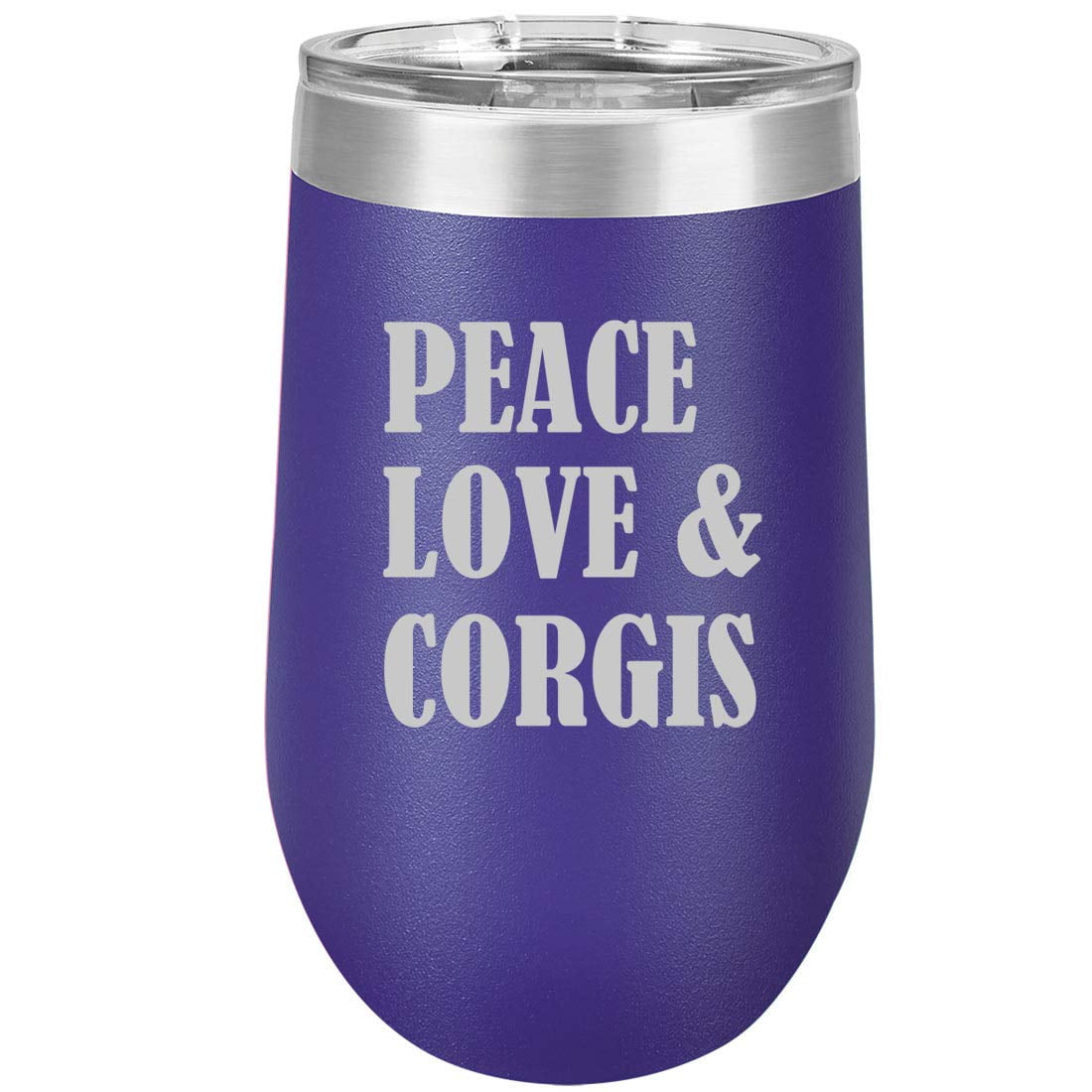 16 oz Double Wall Vacuum Insulated Stainless Steel Stemless Wine