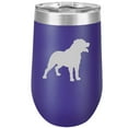 thumbnail image 1 of 16 oz Double Wall Vacuum Insulated Stainless Steel Stemless Wine Tumbler Glass Coffee Travel Mug With Lid Rottweiler (Purple), 1 of 1