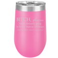 thumbnail image 1 of 16 oz Double Wall Vacuum Insulated Stainless Steel Stemless Wine Tumbler Glass Coffee Travel Mug With Lid You're Obviously Going To Be My Matron Of Honor Will You Be My Proposal (Hot Pink), 1 of 1