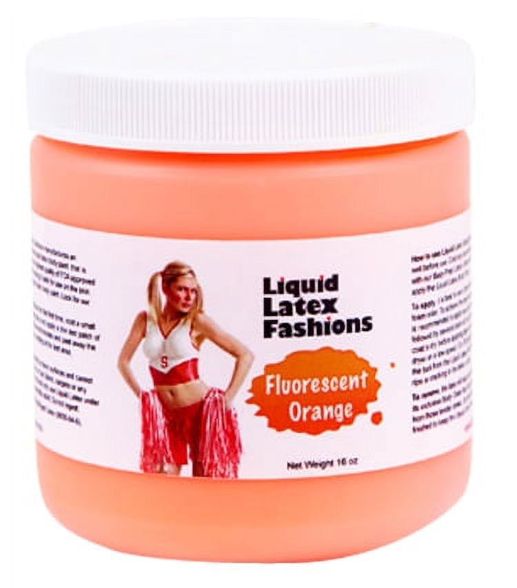 16 oz Fluorescent Orange Liquid Latex *Ammonia Free* Body Paint
