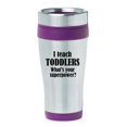 thumbnail image 1 of 16 oz Insulated Stainless Steel Travel Mug I Teach Toddlers What's Your Superpower Teacher (Purple), 1 of 1