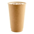 thumbnail image 1 of 16 oz Kraft Paper Coffee Cup - Double Wall - 3 1/2" x 3 1/2" x 5 1/2" - 500 count box, 1 of 3