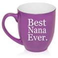 thumbnail image 1 of 16 oz Large Bistro Mug Ceramic Coffee Tea Glass Cup Best Nana Ever Grandma Grandmother (Purple), 1 of 1