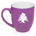 thumbnail image 1 of 16 oz Large Bistro Mug Ceramic Coffee Tea Glass Cup Cedar Tree Lebanon Lebanese (Purple), 1 of 1