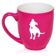thumbnail image 1 of 16 oz Large Bistro Mug Ceramic Coffee Tea Glass Cup Cute Pitbull With Heart (Hot Pink), 1 of 1