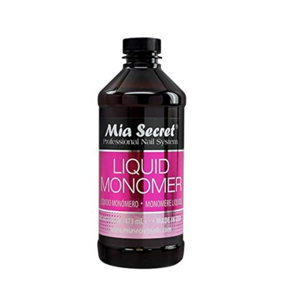 16 oz Mia Secret Liquid Monomer - Professional Acrylic Nail Liquid for Acrylic Powder - EMA monomer - Nail Monomer liquid - ema monomer acrylic nail liquid
