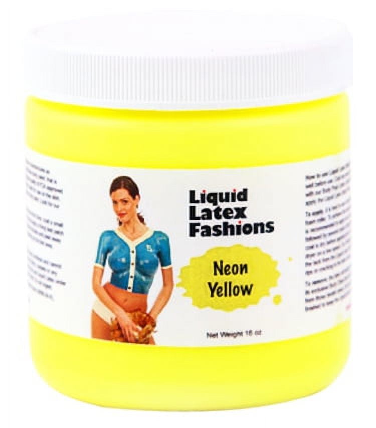 16 oz Neon Yellow Liquid Latex *Ammonia Free* Body Paint