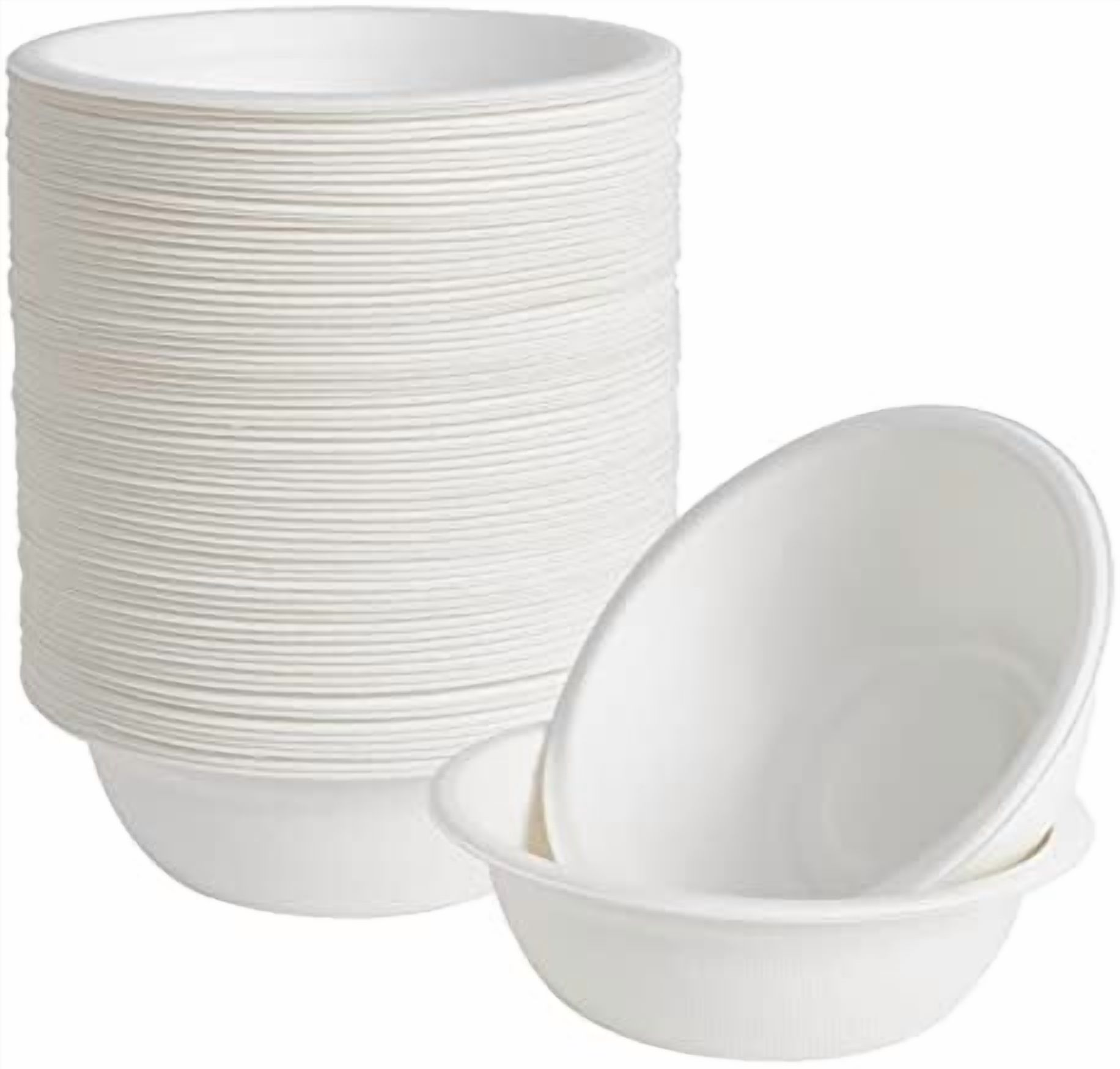 16 oz Paper Bowls, [150-Pack] Compostable Paper Bowls Bulk, Heavy-duty ...